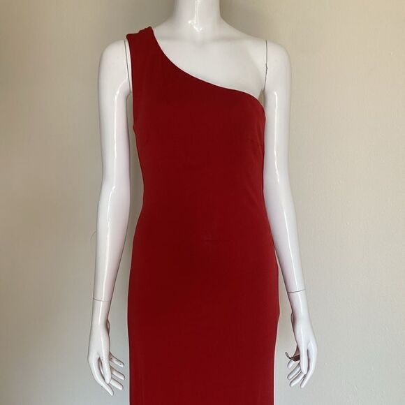 Lauren By Ralph Lauren Dress One Shoulder Evening Gown Size Small - Picture 3 of 10